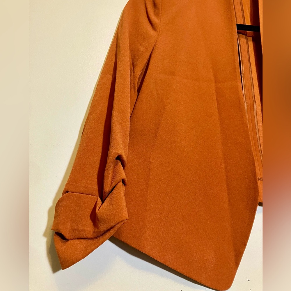 Babaton Vibrant Pumpkin Orange Blazer-unlined, but elegantly stitched - Picture 12 of 16
